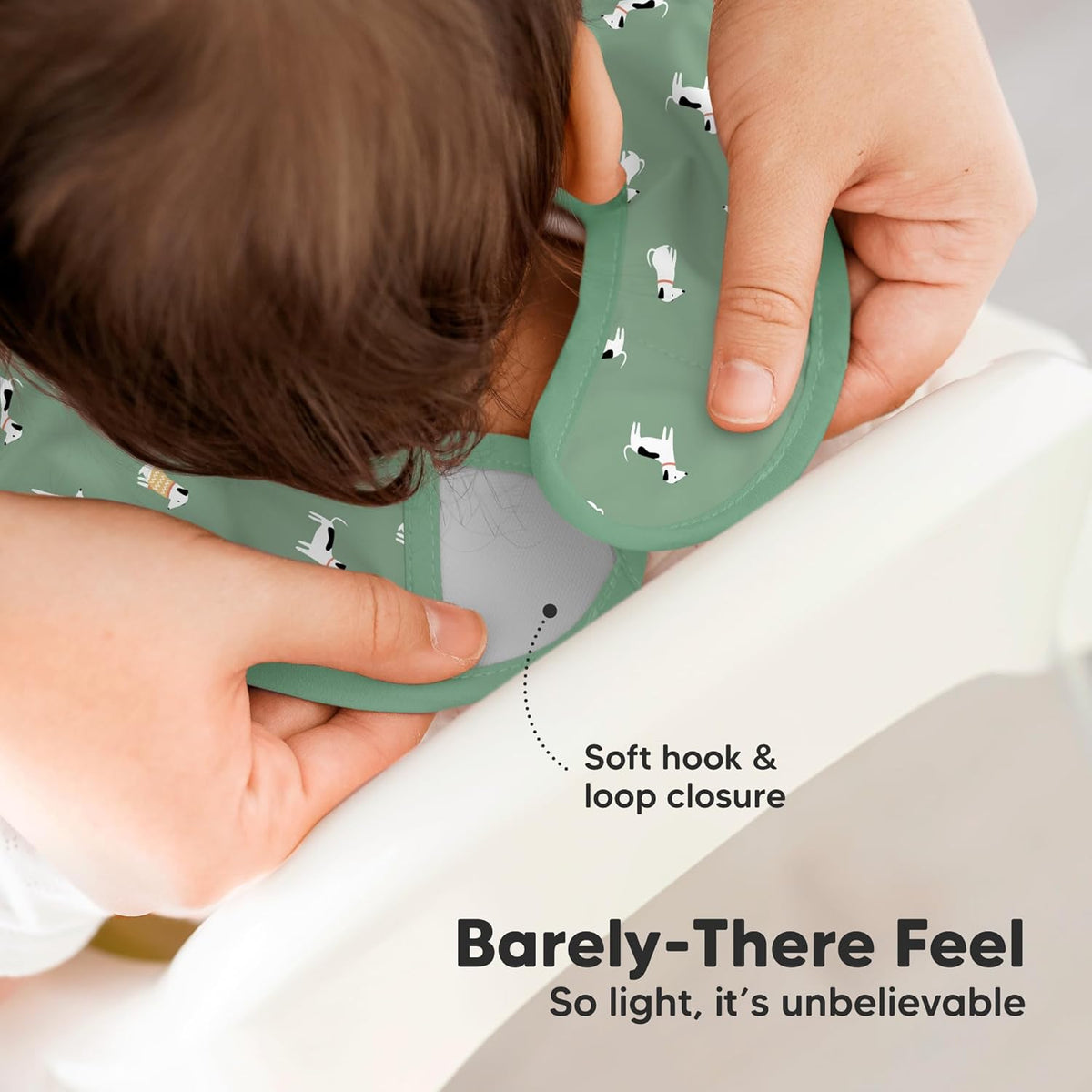 3-Pack Waterproof Baby Bibs for Eating - Lightweight Toddler Feeding Bibs with Large Food Catcher