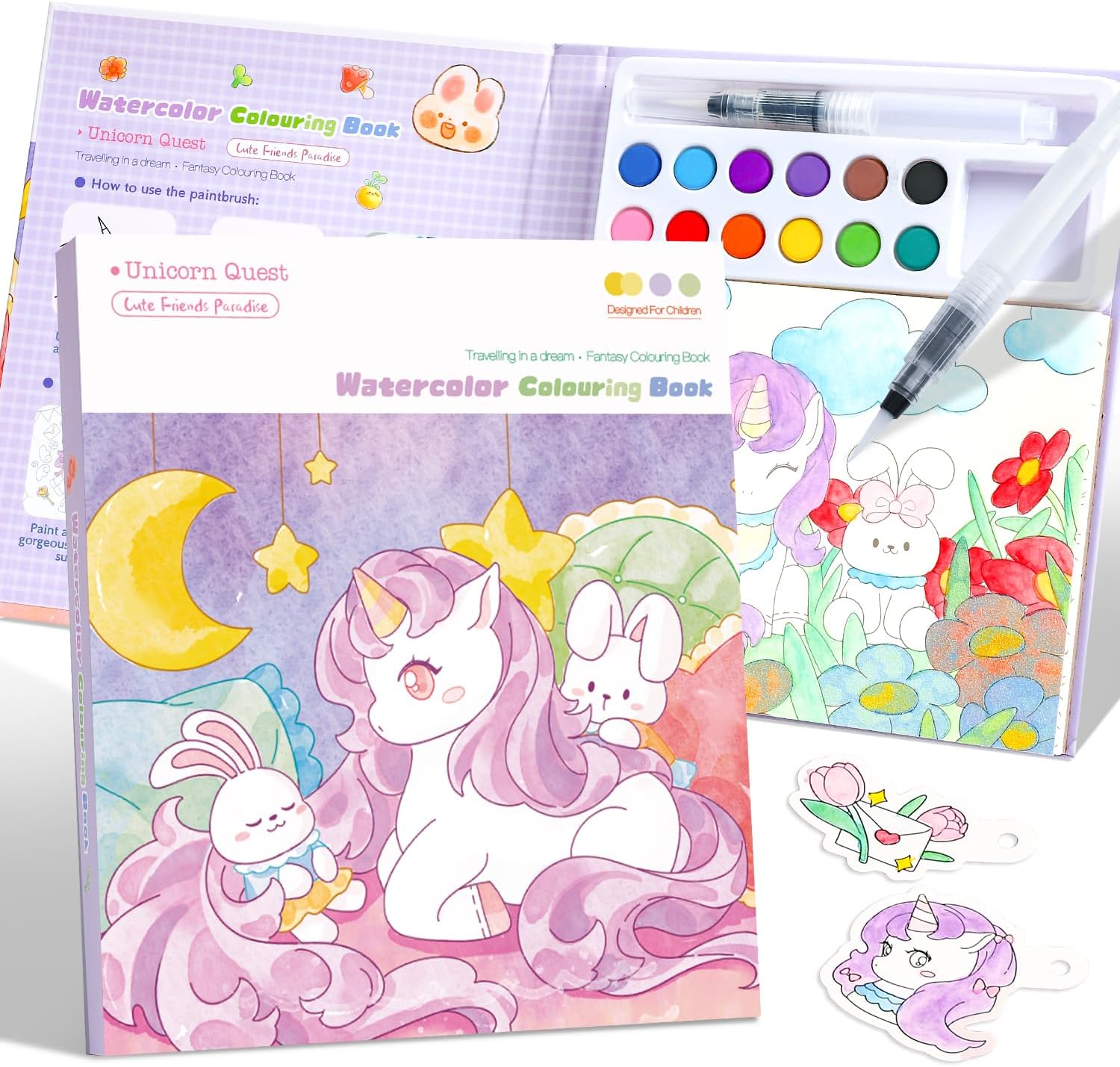 gesboole Paint with Water Coloring Books for Kids Ages 3-5, 4-8 – Cute Coloring Book for Teens,Arts