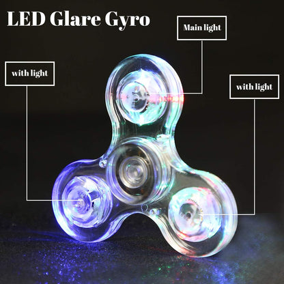 SCIONE LED Fidget Spinners, Light Up Sensory Fidget Toys for Kids, Glow in The Dark Toys for Kids
