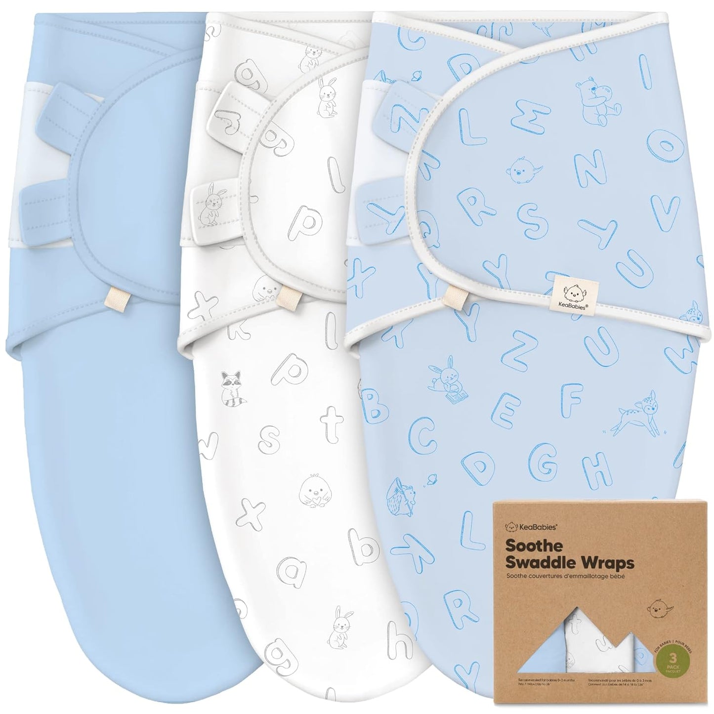 3-Pack Organic Baby Swaddle Sleep Sacks - Swaddles for Newborns, Infant 0-3 Months, Baby Girls