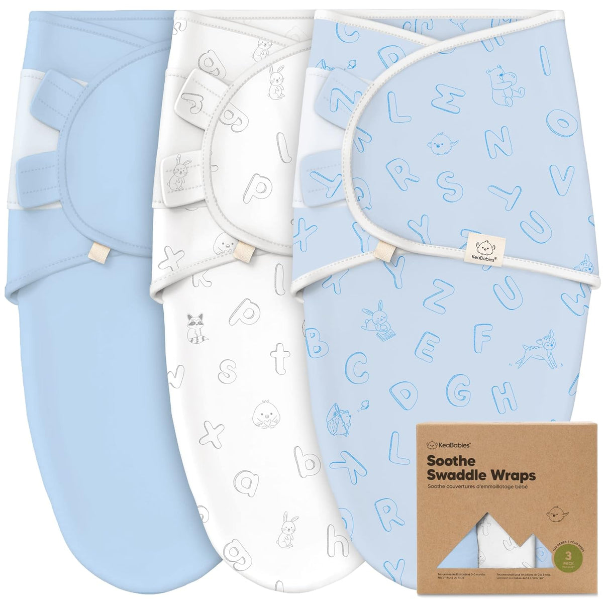 3-Pack Organic Baby Swaddle Sleep Sacks - Swaddles for Newborns, Infant 0-3 Months, Baby Girls