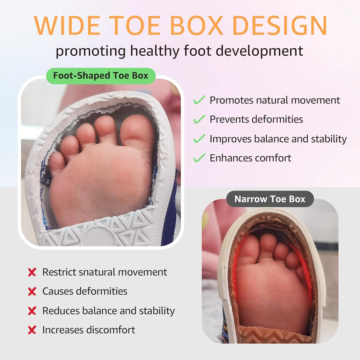 Toddler Wide Toe Box Barefoot Shoes Boys Girls Sneakers Zero Drop Kid Tennis Running Shoes