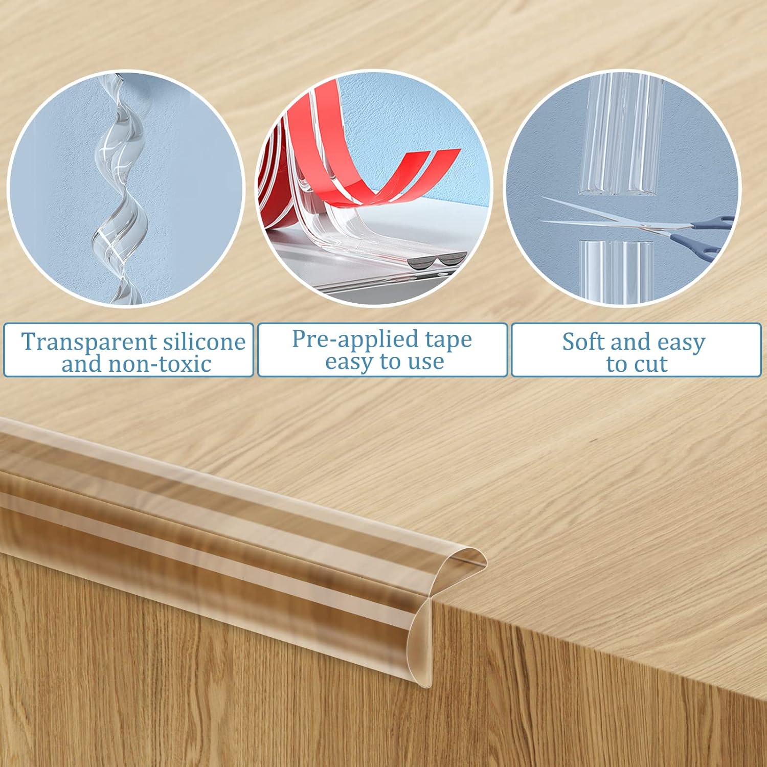 Edge Protector Baby Proofing Corner Protectors Silicone Desk Edge Cushion Child Safety Edge Covers
