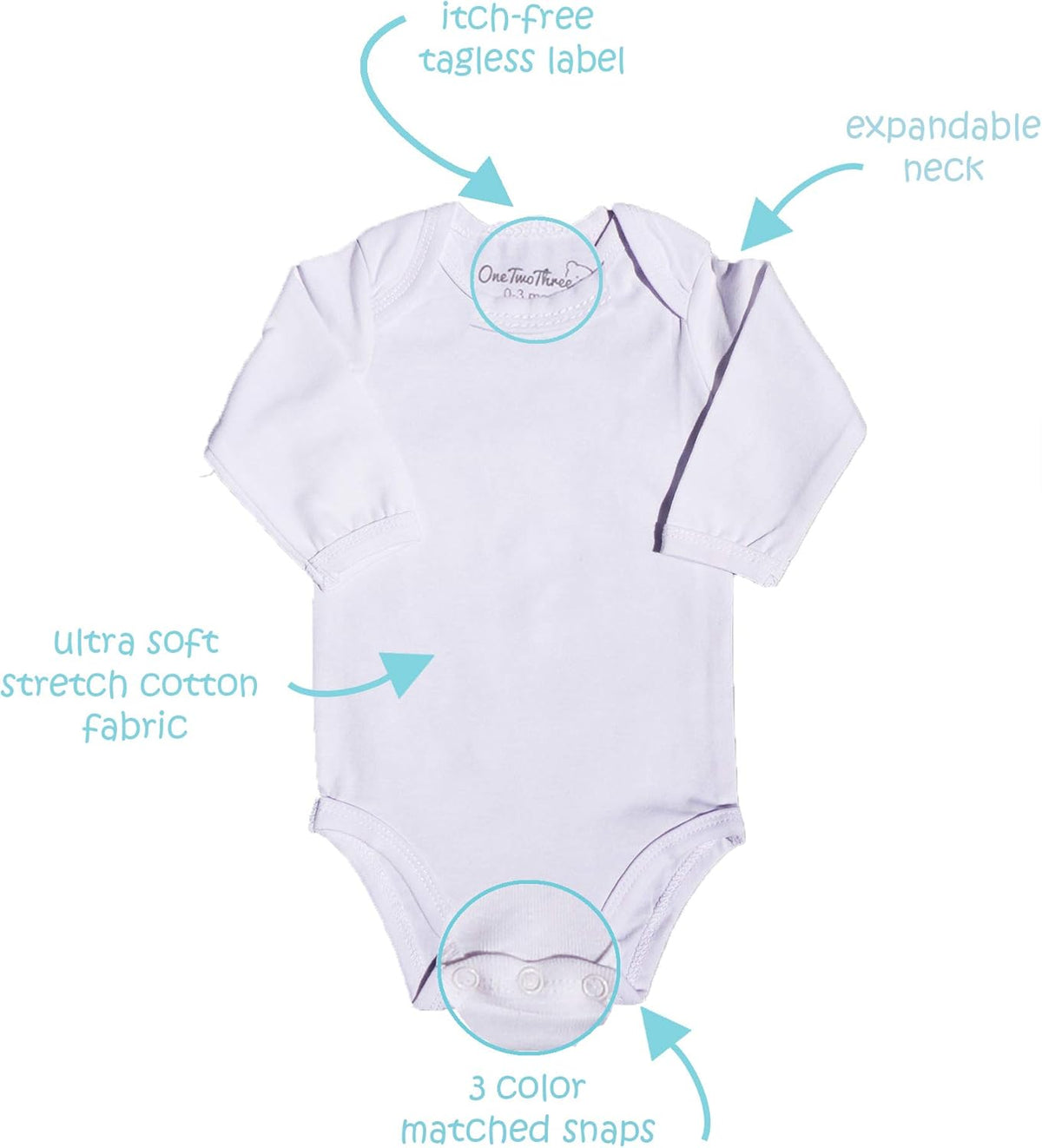 123 Bear Baby Cotton Spandex short-sleeve bodysuits unisex boy girl