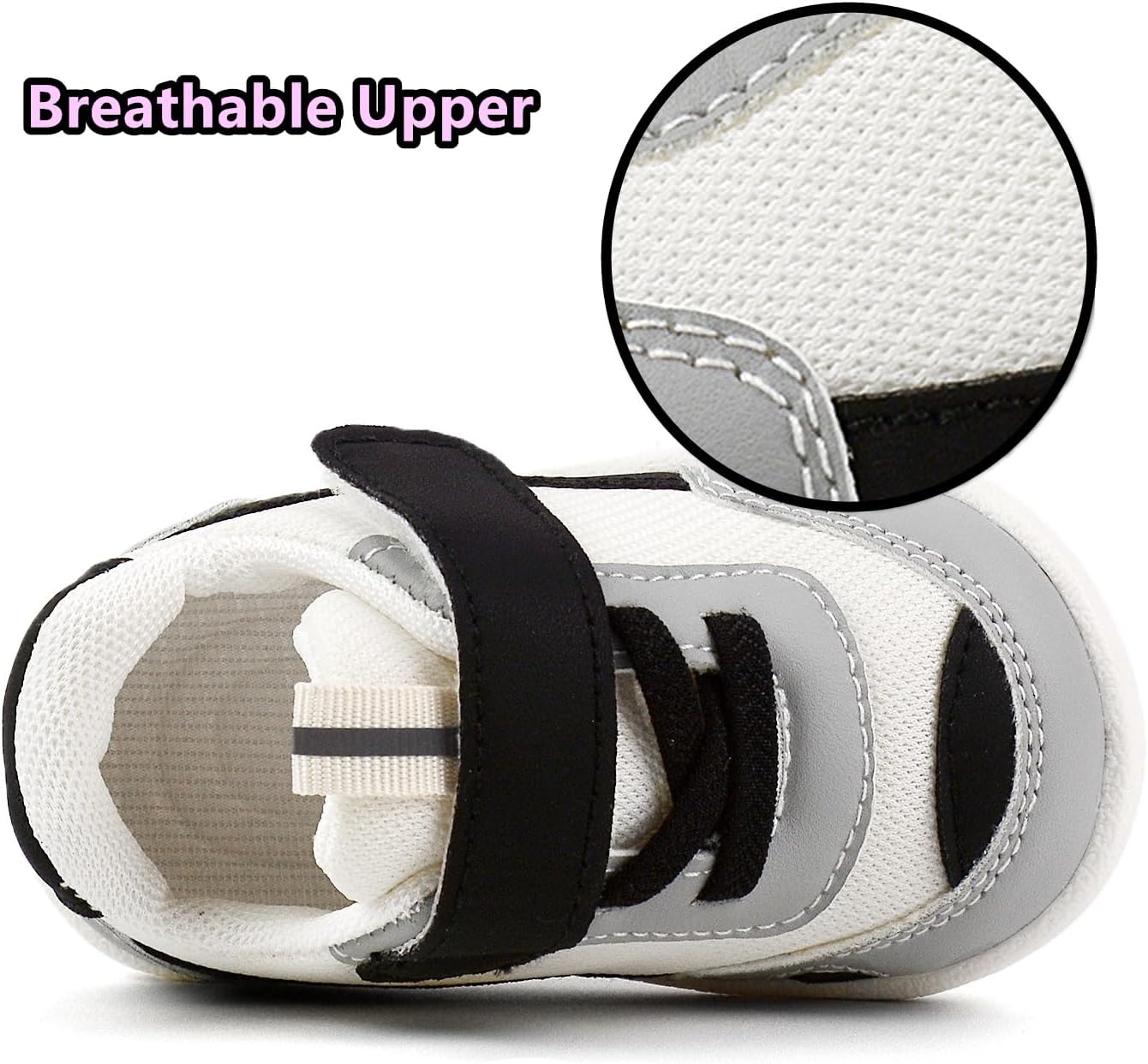 Baby Boy Girl Shoes Infant Non Slip Sneakers Breathable Lightweight Toddler First Walking Shoes 6