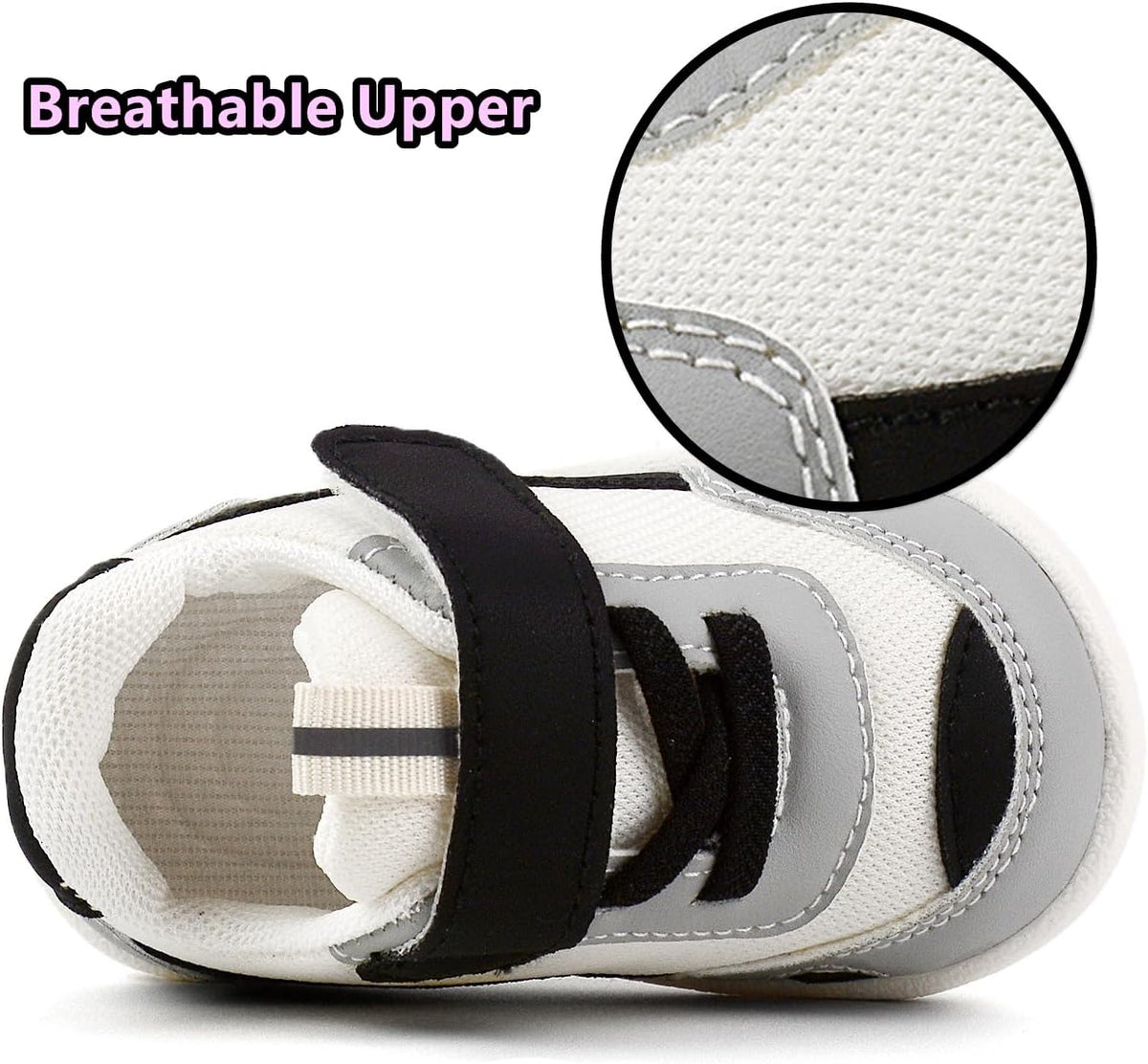 Baby Boy Girl Shoes Infant Non Slip Sneakers Breathable Lightweight Toddler First Walking Shoes 6