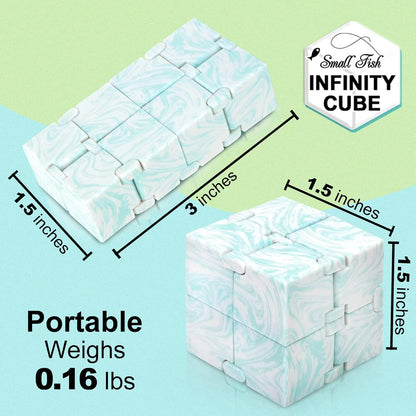 SMALL FISH Infinity Cube Sensory Fidget Toy, Sensory Tool EDC Fidgeting Game for Kids and Adults