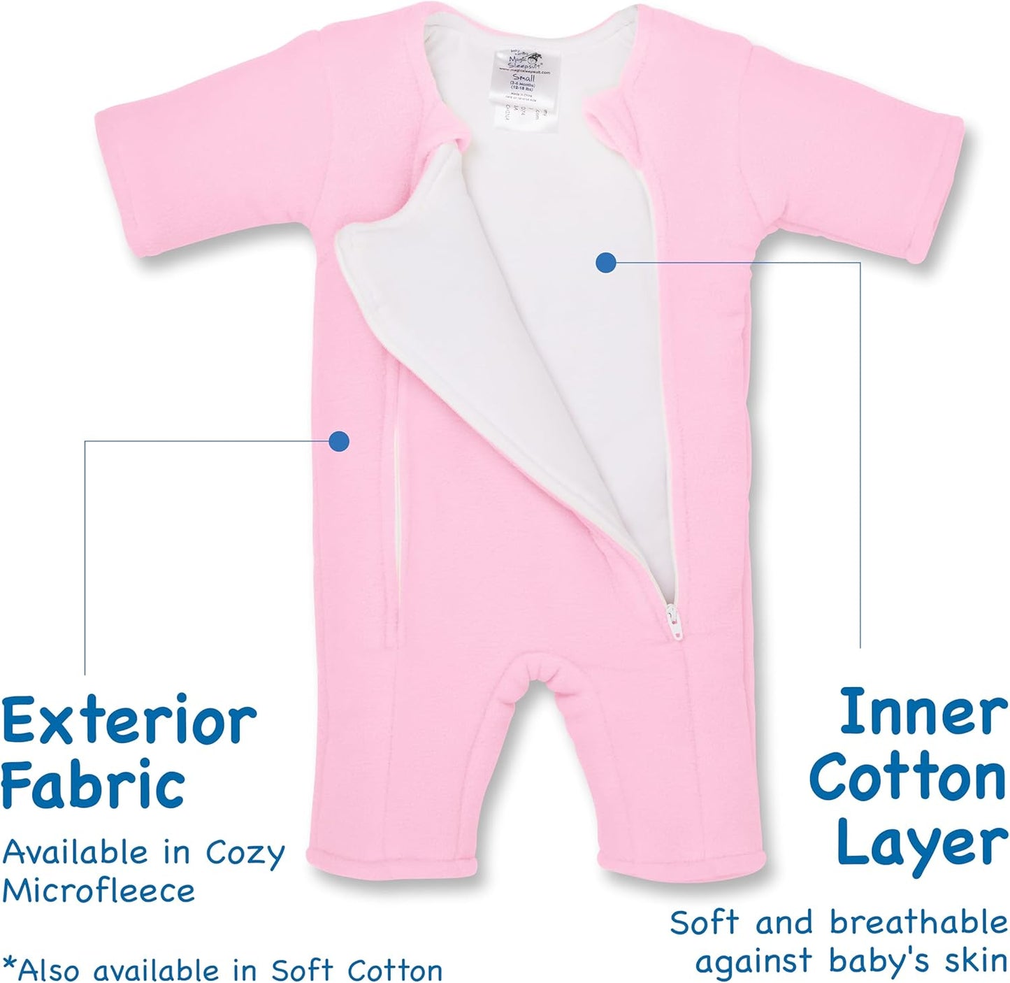 Magic Sleepsuit Baby Merlin's Bamboo/Cotton Baby Swaddle Transition Product - Soft and Cozy Design