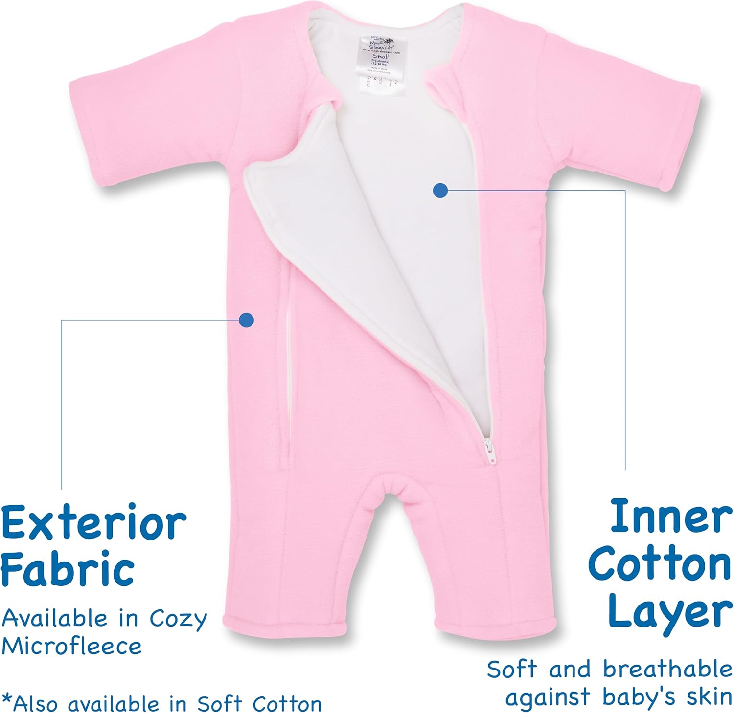 Magic Sleepsuit Baby Merlin's Bamboo/Cotton Baby Swaddle Transition Product - Soft and Cozy Design
