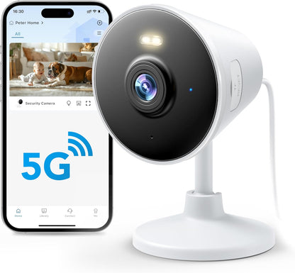 5G & 2.4G Indoor/Outdoor Security Camera for Home, Baby/Elder/Dog/Pet Camera with Phone App, WiFi