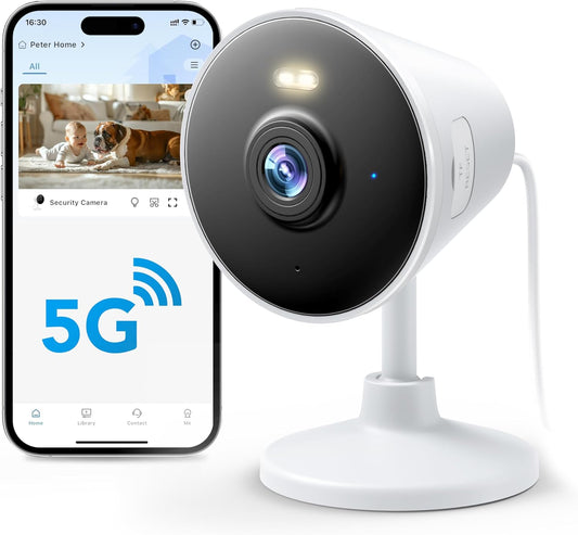 5G & 2.4G Indoor/Outdoor Security Camera for Home, Baby/Elder/Dog/Pet Camera with Phone App, WiFi