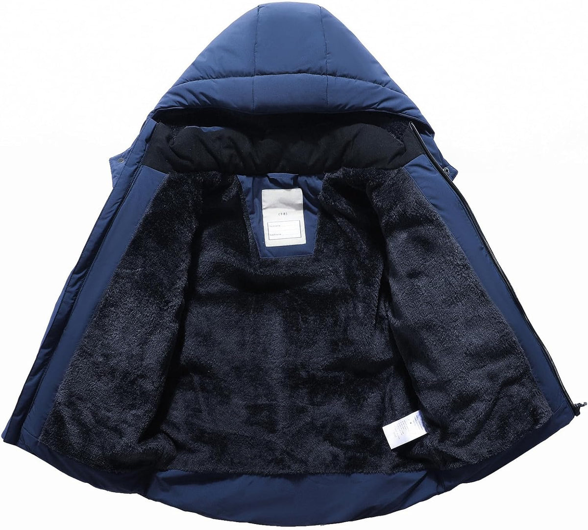 Kids Boy's Winter Coat Fleece Lined Waterproof Jacket Puffy Cotton Coat Thick Hooded Down Outdoor