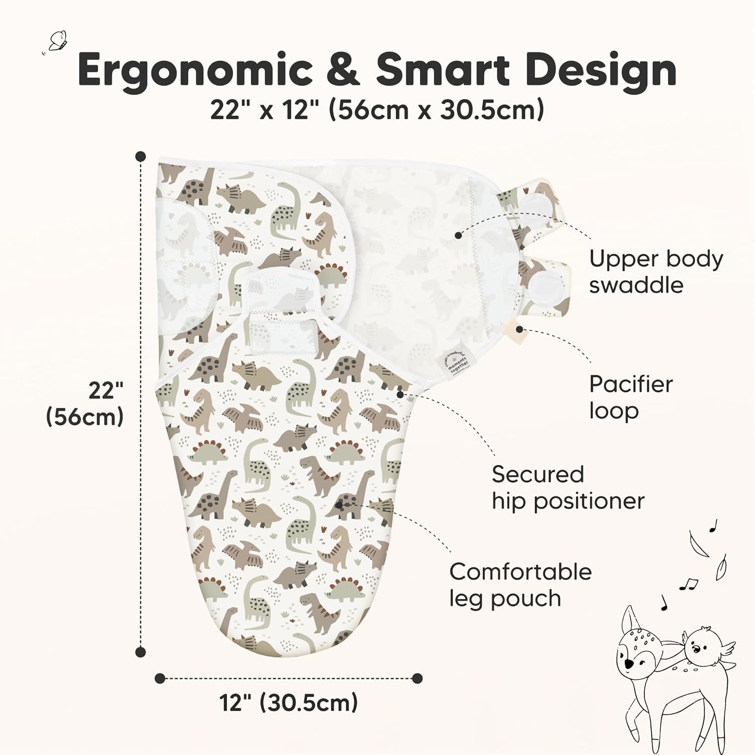 3-Pack Organic Baby Swaddle Sleep Sacks - Swaddles for Newborns, Infant 0-3 Months, Baby Girls