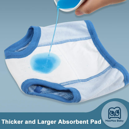 MooMoo Baby Potty Training Underwear 10 Packs Absorbent Toddler Training Pants for Boys and Girls