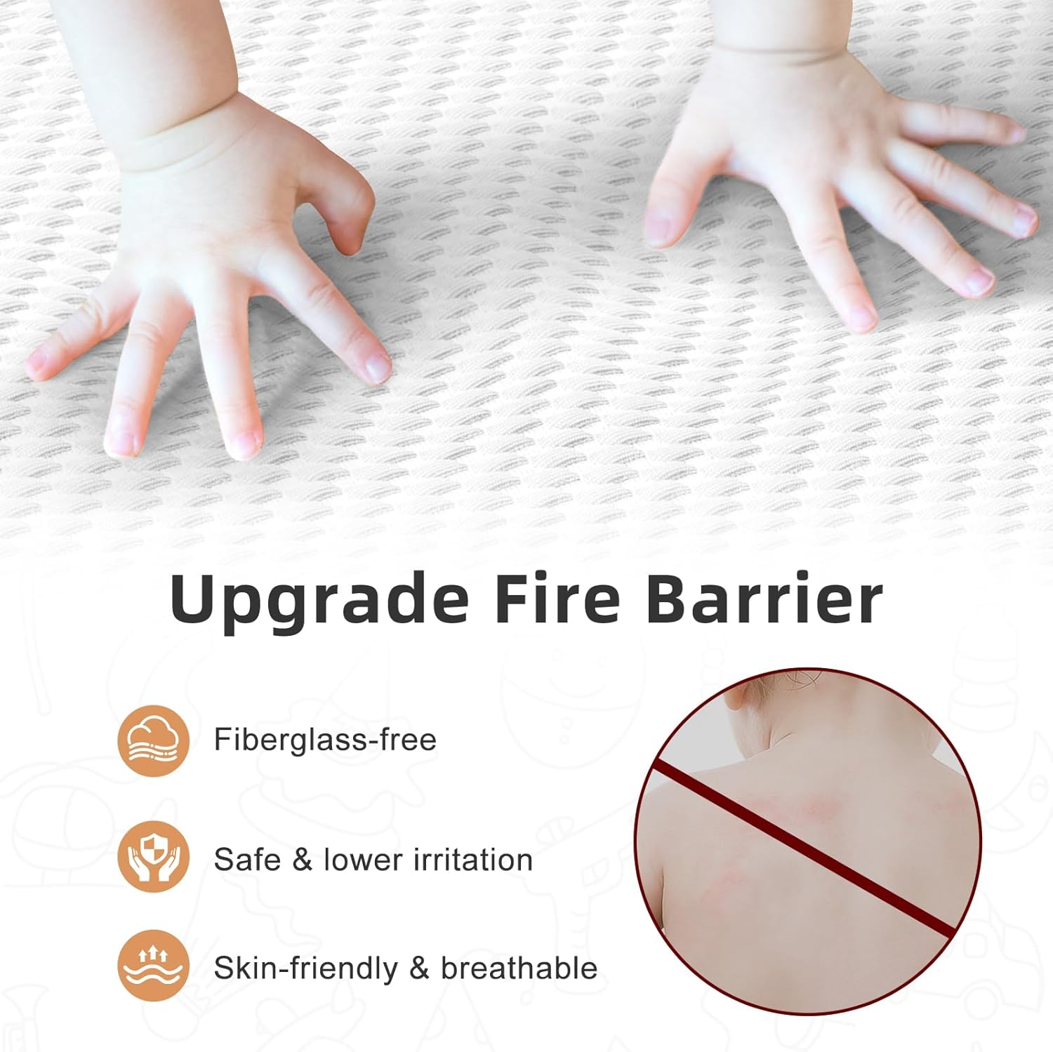 Crib Mattress, 52 x 27 Dual-Sided Comfort Baby and Toddler Mattress with Memory Foam, Waterproof