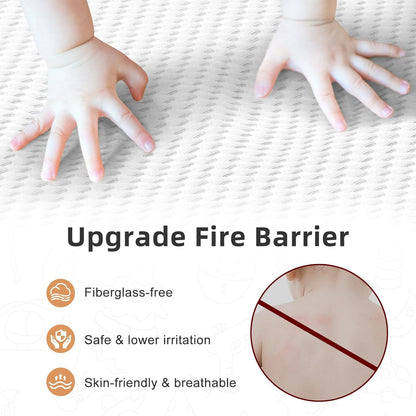 Crib Mattress, 52 x 27 Dual-Sided Comfort Baby and Toddler Mattress with Memory Foam, Waterproof