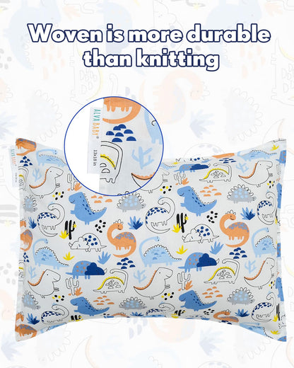 ALVABABY Toddler Pillowcases 2 Pack Organic Cotton Kids Pillow Cover Fit 13"x 18" or 12"x19"
