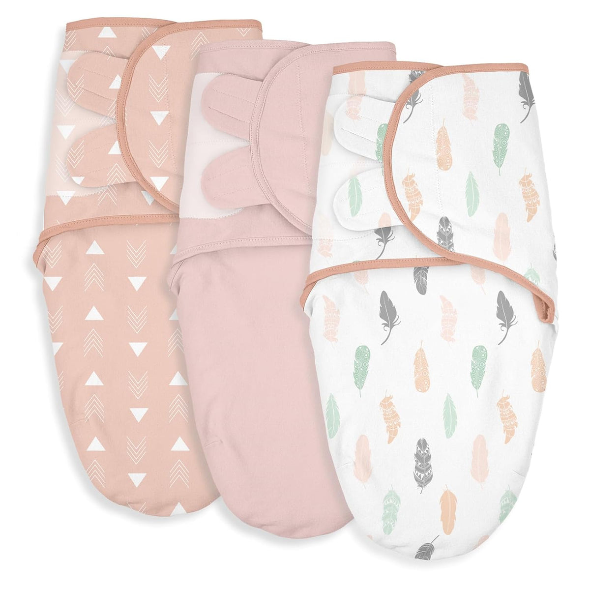 Organic Baby Swaddle Sleep Sacks, 3-Pack Swaddles for Newborns Baby Essentials, Infant 0-3 Months