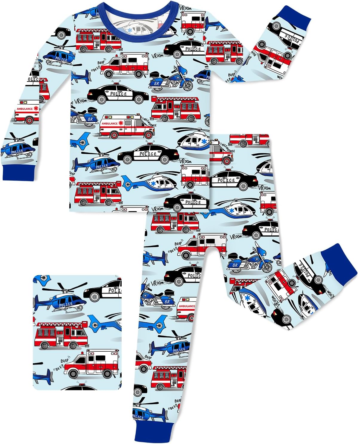Bamboo Viscose Toddler Pajamas Boys Girls Baby 12M-8Y Pjs Sets Kids 2pcs Snug fit Long-Sleeve