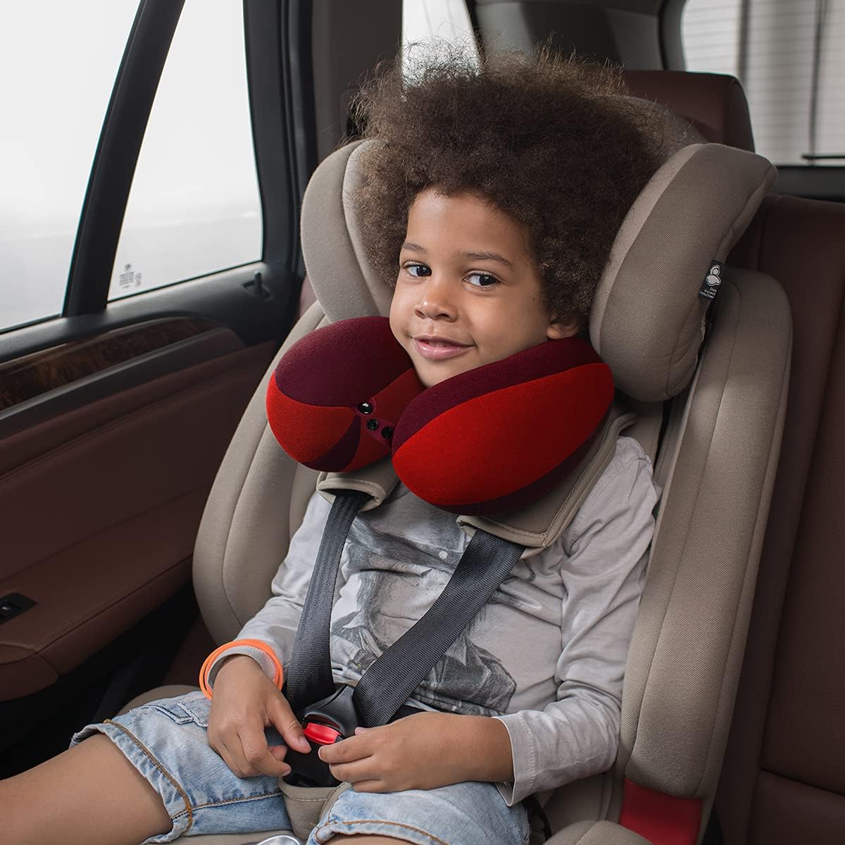 INFANZIA Kids Chin Supporting Travel Neck Pillow, Helps Support Head and Neck, Comfortably Designed