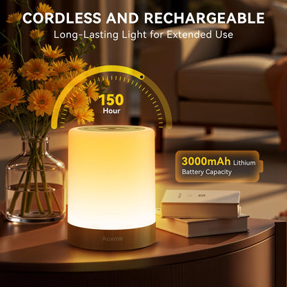 Night Light for Kids Baby, Dimmable Touch Lamp for Nursery, 11 RGB Colors 5 Brightness, Portable