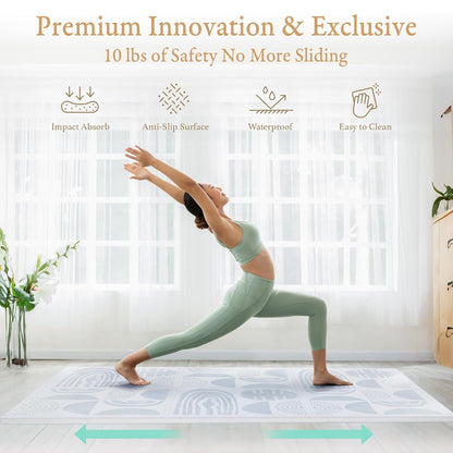 Super 1 Inch Thick Premium Quality Exercise & Baby Foam Play Mats - Expandable & Large Non-Toxic