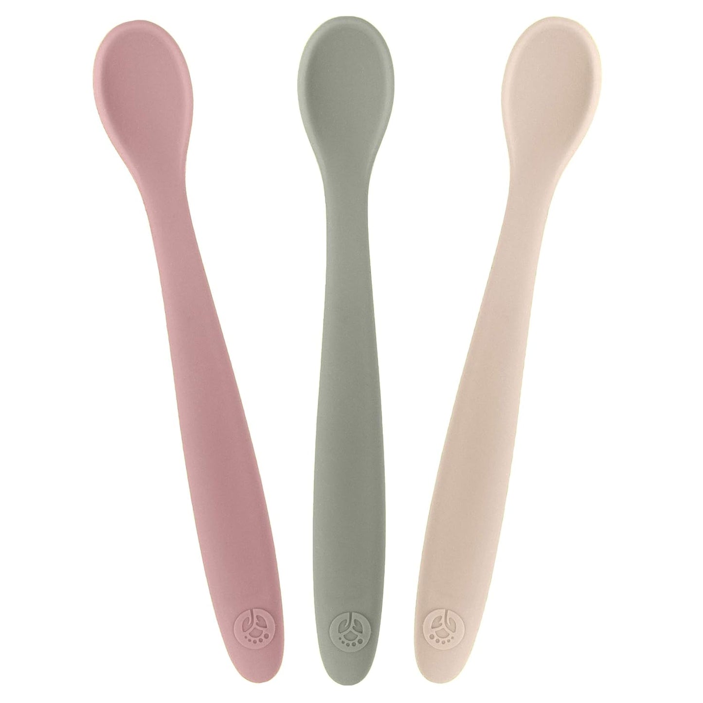WeeSprout Silicone Baby Spoons - First Stage Infant Feeding Utensils With Soft-Tip, Bendable