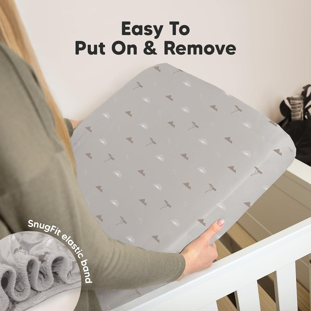 KeaBabies 2-Pack Organic Crib Sheets for Boys, Girls - 52x28 Fitted Crib Mattress Sheet Neutral