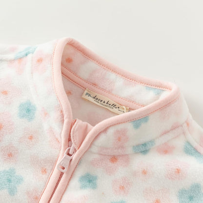 DAVE & BELLA Kids Printed Polar Fleece Jacket Toddler Baby Boys Girls Zip Up Long Sleeve Spring