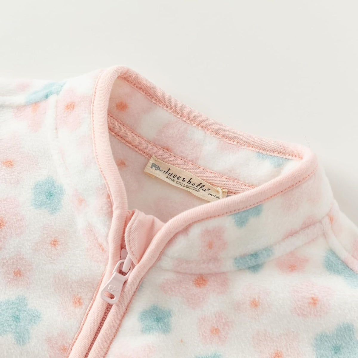 DAVE & BELLA Kids Printed Polar Fleece Jacket Toddler Baby Boys Girls Zip Up Long Sleeve Spring