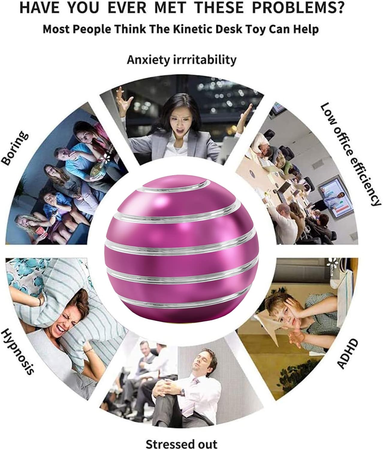 Kinetic Desk Toy, Fidget Sensory Toys for Party Favors Kids, Pinata Stuffers, Easter Baskets