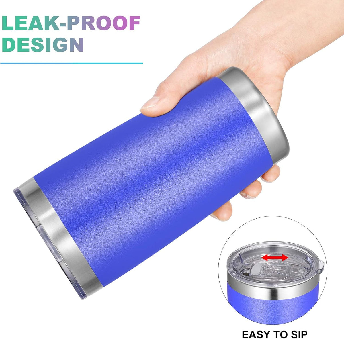 VEGOND 20oz Tumbler with Lid and Straw Stainless Steel Tumbler Cup Vacuum Insulated Double Wall