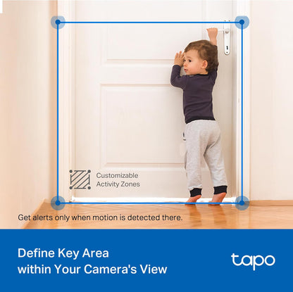 Tapo 2K 3MP Pan/Tilt Indoor/Outdoor Security Camera, Free Person/Baby Cry Detect & Motion Track
