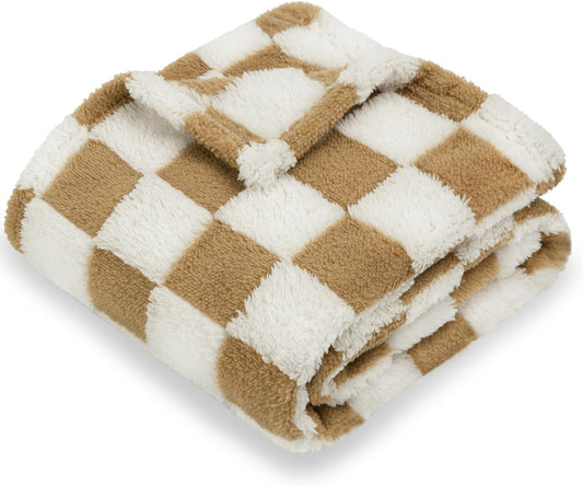 HOMRITAR Super Soft Baby Blankets for Boys Girls Warm Cozy Reversible Checkerboard Toddlers