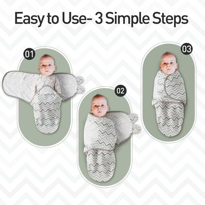 GLLQUEN BABY Organic Swaddle Sleep Sacks for Newborn - Baby Swaddles 0-3 Months, 3-Pack Newborn