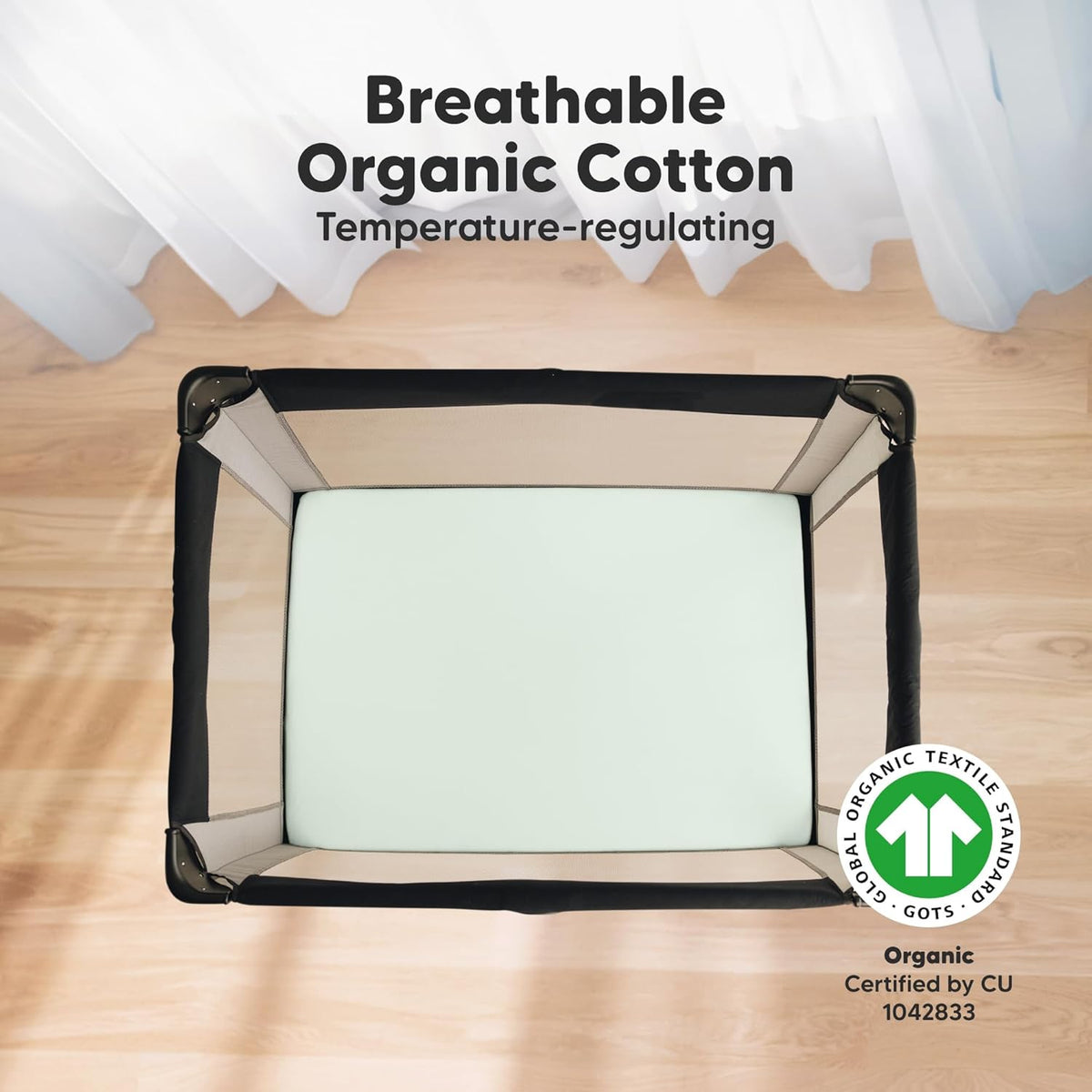 KeaBabies 2-Pack Organic Crib Sheets for Boys, Girls - 52x28 Fitted Crib Mattress Sheet Neutral