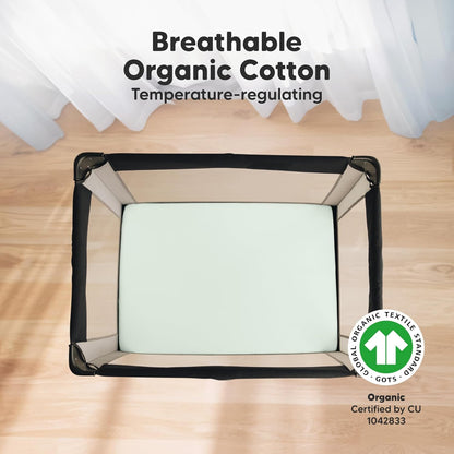 KeaBabies 2-Pack Organic Crib Sheets for Boys, Girls - 52x28 Fitted Crib Mattress Sheet Neutral