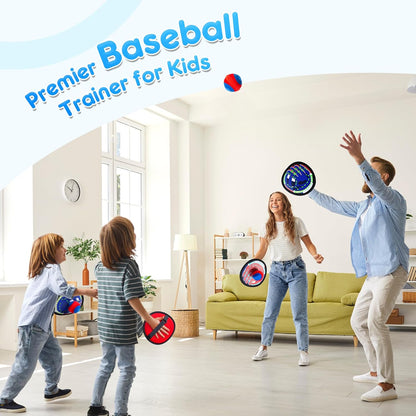 Toss and Catch Ball Set - Ultra Soft & Safe Toddler Baseball Gloves Designed for Pain-Free - Kids