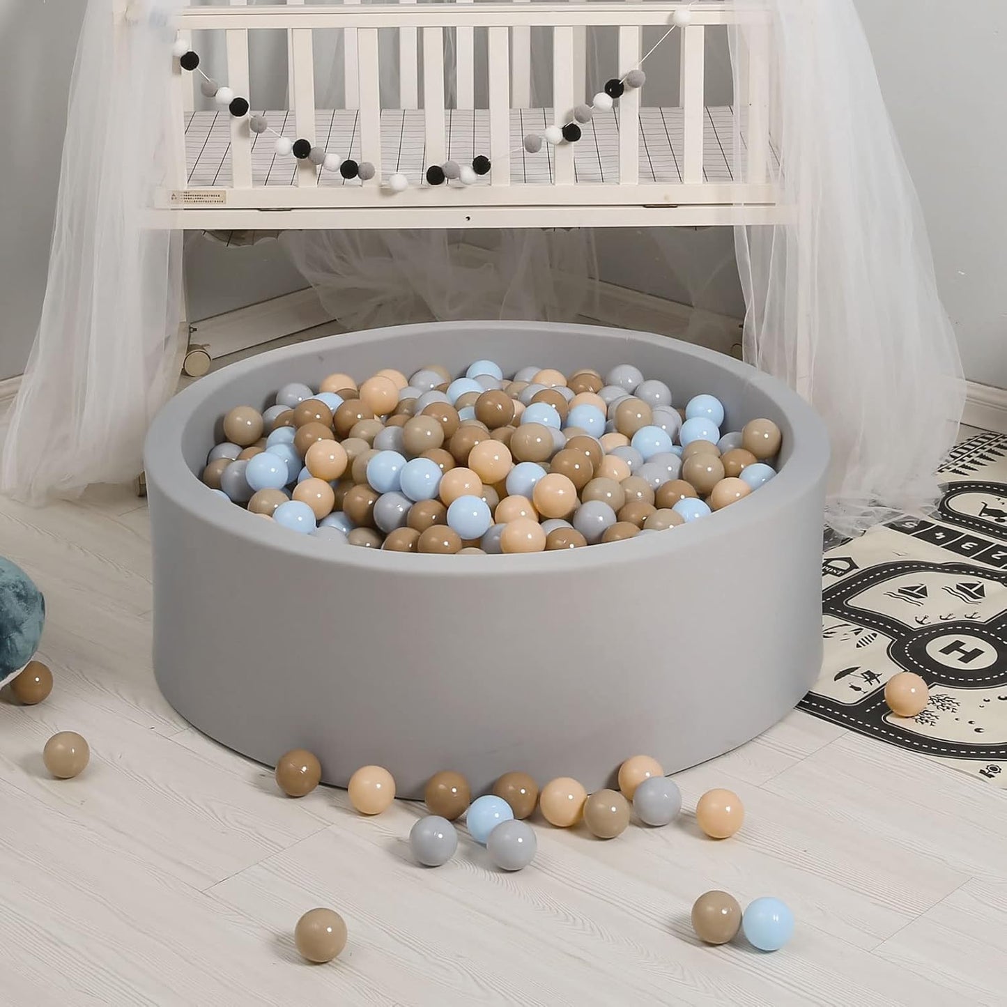 GOGOSO Ball Pits Balls for Toddlers Pack of 50 100 200 Plastics Shape Ball Non-Phthalate Non-BPA