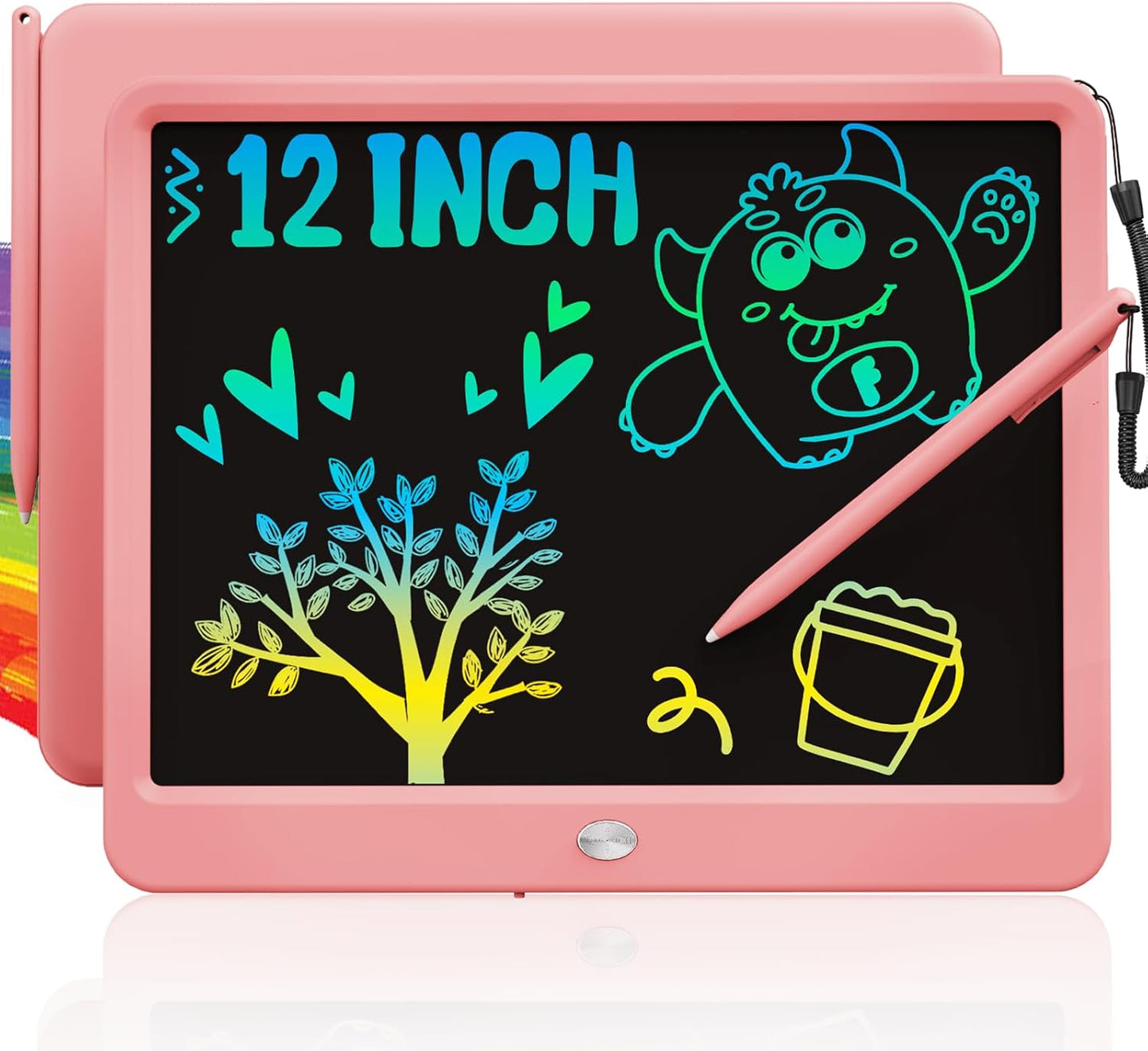 TEKFUN LCD Writing Tablet for Kids Girls Toys, 12 Inch Erasable Drawing Tablet Doodle Board