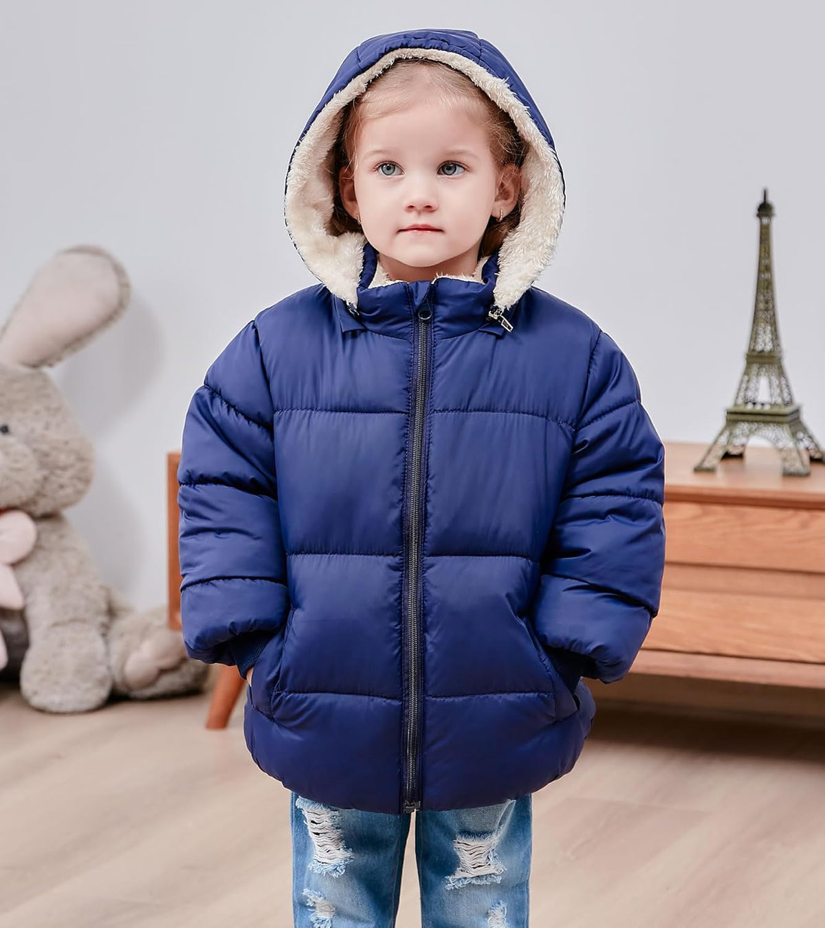 TUONROAD 1-6T Baby Girl Boy Winter Fleece Coats Toddler Warm Puffer Jackets Kids Down Alternative