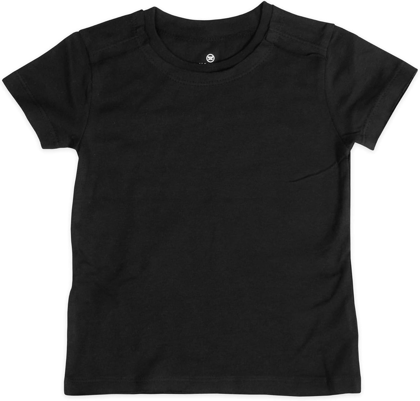 HonestBaby 5-Pack Short Sleeve T-Shirts 100% Organic Cotton Baby, Toddler, Little Kid, Boy, Girl