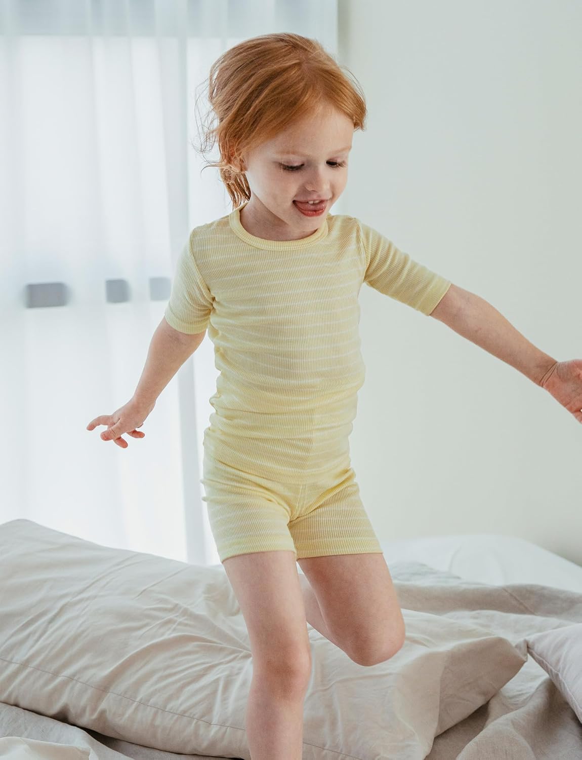 AVAUMA Stripe Pattern Baby Boys Girls Pajama Set Kids Toddler Snug fit Ribbed Sleepwear pjs for