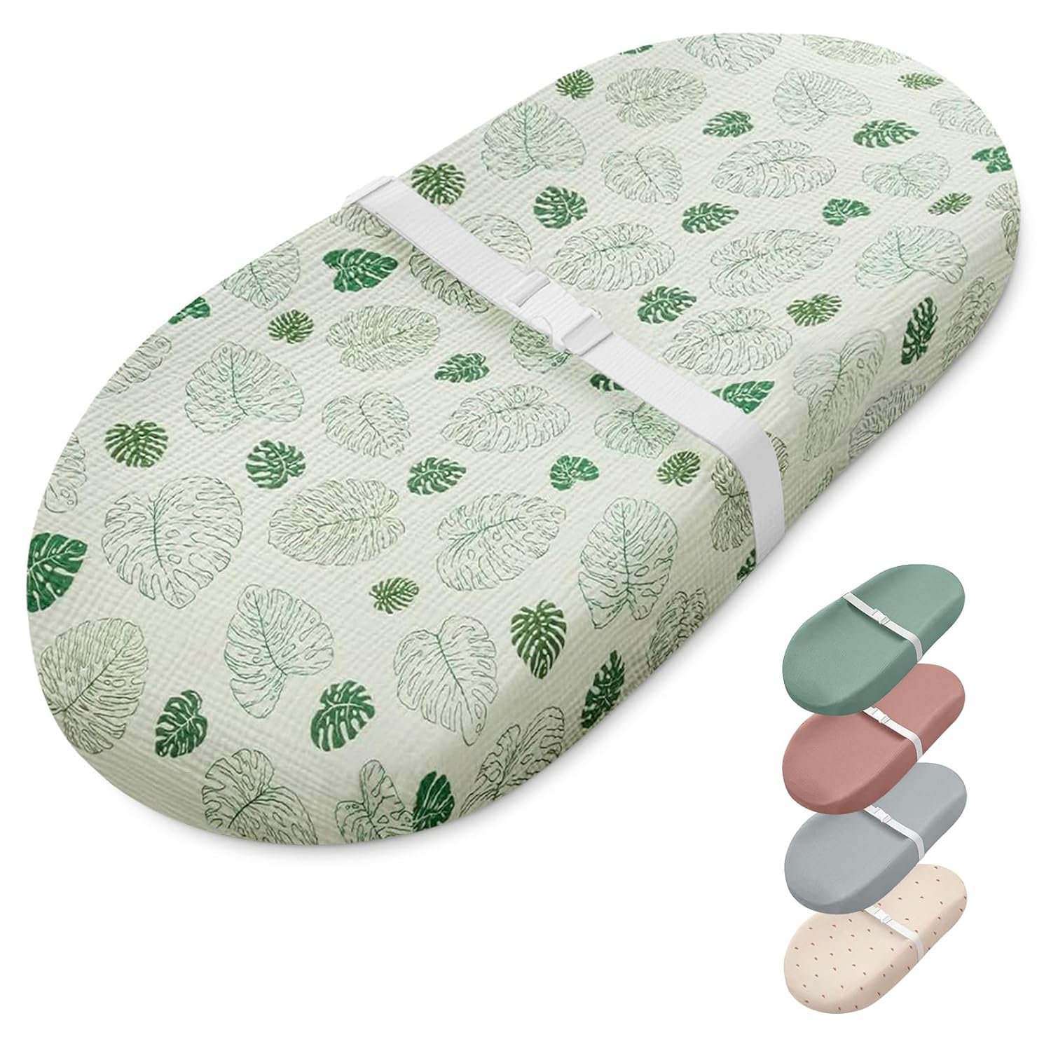 Blissful Diary Muslin Baby Changing Pad with Waterproof Lining Foam, Diaper Changing Table Pad with