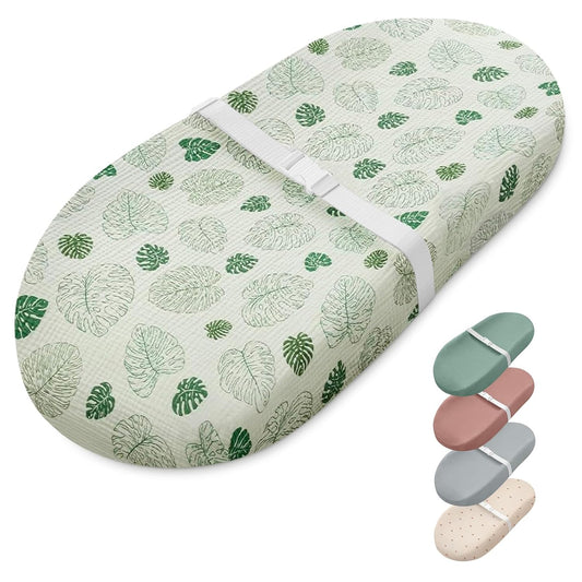 Blissful Diary Muslin Baby Changing Pad with Waterproof Lining Foam, Diaper Changing Table Pad with