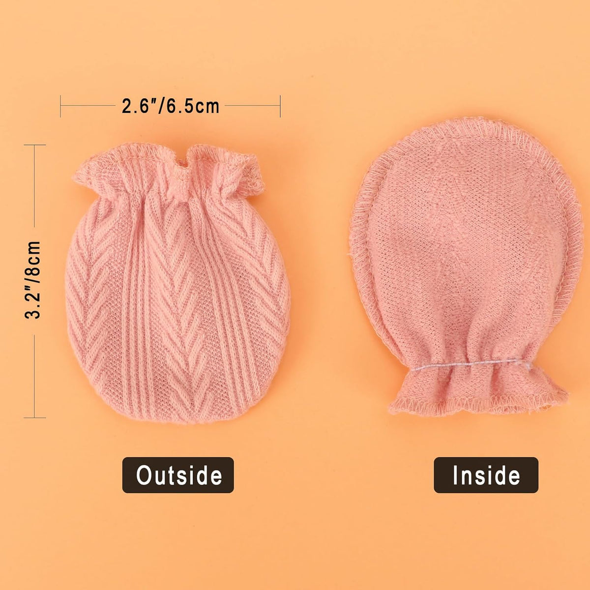 Newborn Baby Mittens No Scratch Cotton Elastic Wrist Gloves Infant Toddler Mittens for Baby Boy