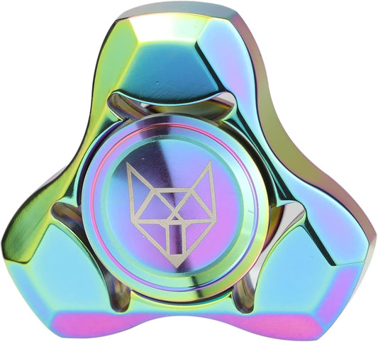 FREELOVE Metal Fidget Spinner, Stainless Steel Heavy, Long Spinning Toys, Cool Silent, Small Mini