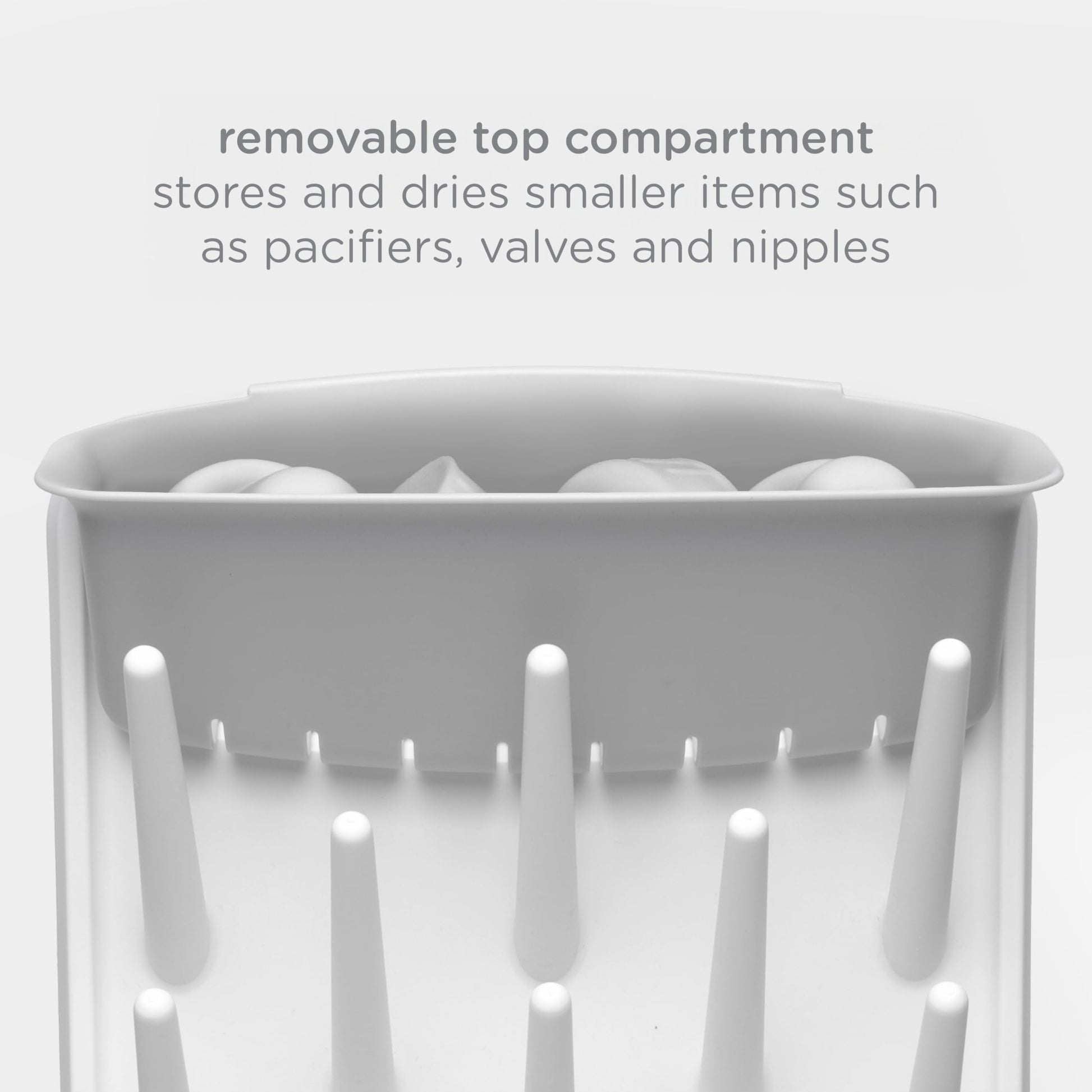 Ubbi Vertical Baby Bottle Drying Rack, Space Saving Countertop Bottle Dryer