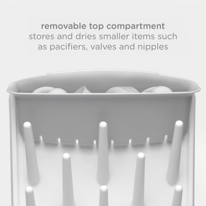 Ubbi Vertical Baby Bottle Drying Rack, Space Saving Countertop Bottle Dryer