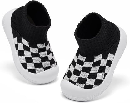 Eashi Baby Boy Girl Non-Skid Indoor Infant Walking Shoes Breathable Warm Elastic Sock Shoes with